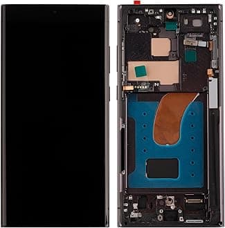 【US Version】 OLED Digital Display Replacement Compatible with for Samsung Galaxy S23 Ultra S918W S918U (Black with Frame) LCD Display Touch Screen Digitizer Assembly with Repair Tools-6.8inch