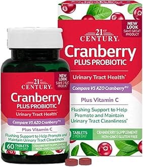 Cranberry + Probiotics 60 Tablets Package design may vary