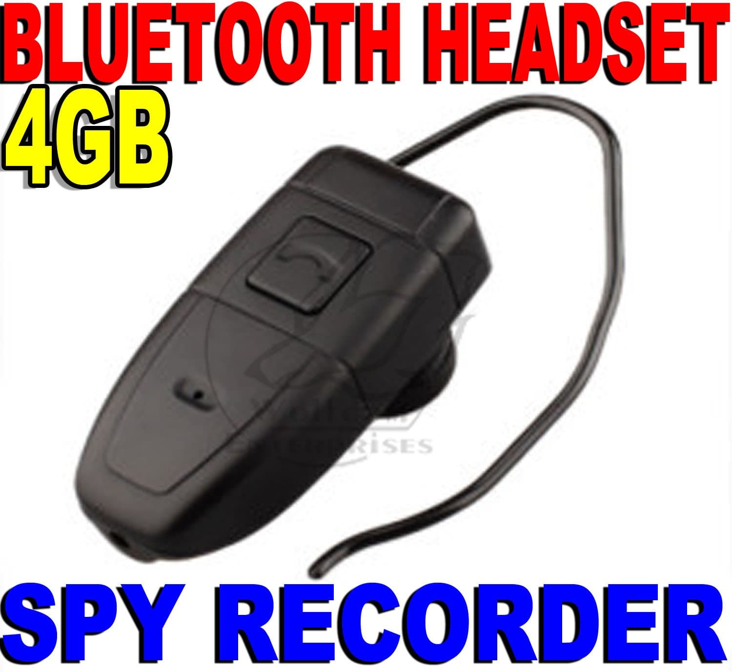 BTDVR - Bluetooth Headset Earpiece Spy Hidden Video Camera Recorder w/ Built-in 4GB Memory