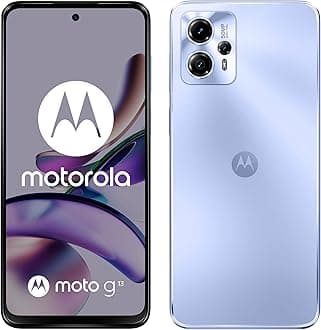 Motorolo moto (g13, 6.5 Inch 90 Hz HD+ Display, 50 MP Quad Pixel Camera, Dolby Atmos Stereo Speakers, 5000 mAh Battery, TurboPower Charging, 4/128 GB, Dual SIM), Lavender Blue (Renewed)