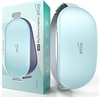 Slimpal Heating Pad for Period Cramps, Plus-Sized Portable Electric Heating Pad, Menstrual Cordless Heat Belt Back, Belly, Waist Pain Relief, Christmas Stocking Gift for Her Girl Women, Light Blue