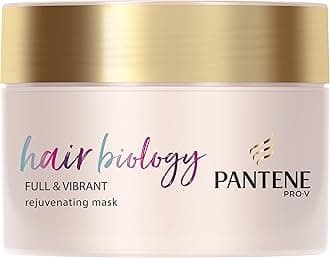 Pantene Hair Biology Hair Mask Full and Vibrant, Rejuvenating Hair Thickener Mask, Hair Repair Treatment For Fine, Thinning and Coloured Hair, 0% Parabens, Colourants and Mineral Oils, 160ml