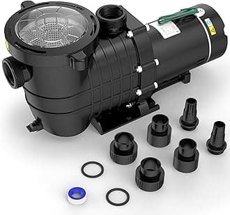 Seeutek 2.0HP Powerful Self-Priming Above Ground & Inground Pool Pump with Filter Basket Dual Voltage 110V/220V 1500W 60Hz Silent Operation