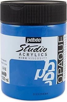 Pebeo 171049C Studio Acrylics HV 500 ml Primary Cyan, Jars