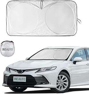 Car Windshield Sun Shade for Camry 2021 2022 2023,Window Sunshade for Toyota Camry Sun Visor Protector Custom Fit for Toyota Avalon Mirai Venza Tundra 210T Fabric Foldable Shades Block UV Ray L