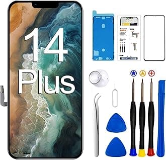 for iPhone 14 Plus Screen Replacement Kit 6.7 inch, Full HD LCD Display 3D Touch Screen Digitizer Full Assembly + Repair Tools. Model A2632, A2885, A2886, A2887, A2888