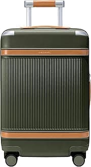 ParavelAviator Luggage | Carbon-Neutral Travel Suitcase from Recycled Materials| Durable Luggage with Wheels| Safari Green