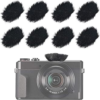 – Camera Mic Windscreen Dead Cat, Furry Camera Wind Muff Wind Cover for Canon G7X Mark II,Sony,Samsung,etc DSLR Mic Outdoor Windshield (8 Pack)