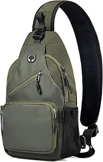Sling Bag for Men Crossbody Backpack, Small Sling Backpack Mens Shoulder Bag, Casual Daypack Hiking Bag for Travel