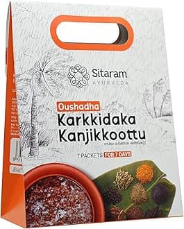Sitaram Ayurveda Oushadha Karkkidaka Kanji 540 GM | Boosts Immunity, Improves Digestion And Metabolism, Nourishes And Revives | Karkidaka Kanji Kit