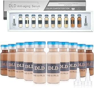 BB Facial Glow Starter Kit Facial Pigment Serum Treatment Kit,DLD Anti-Aging Serum Pigments Set for Micro-needling Skin Treatment 10 Vials 5ml Niacinamide and Peptides To Brighten Skin Tone Foundation
