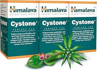 Cystone Herbal Natural Food Supplement for Kidney Stones - Urinary Tract - Calculi - Cystitis - Prostate - 100 Tablets 3 Pack - Ayurvedic Formula