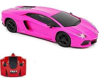 Lamborghini Pink Aventador LP700-4 Officially Licensed Remote Control Car 1:24 Scale Working Lights 2.4Ghz Girls RC
