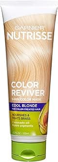 Garnier Hair Color Nutrisse Color Reviver 5 MIN Color Mask, Cool Blonde for Color Treated Hair to Nourish & Fights Brass (For Cool and Ash Blondes), 4.2 Fl Oz, 2 Count (Packaging May Vary)