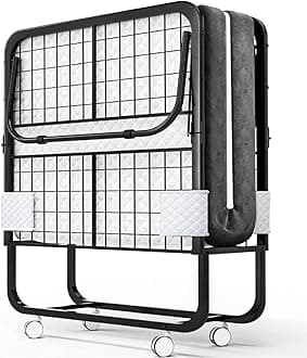 Folding Bed 190 * 80cm with Memory Foam Mattress, Portable Foldable Beds Strong Sturdy Frame, Rollaway Beds for Home and Office