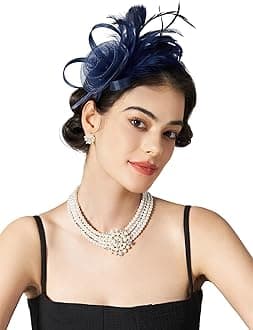 - Tulle Fascinators for Women, Tea Party Hats for Kentucky Fascinators Derby, Cocktail, Wedding, Fancy Dress Party