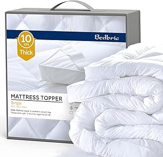 Mattress Toppers Combo Pack (Single + King) - 4 Inches Soft & Fluffy Quilted Mattress Topper - Hypoallergenic with Elastic Straps