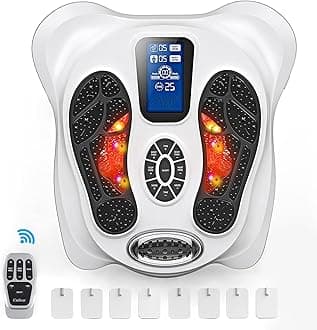 Foot Circulation Plus EMS & TENS Nerve Muscle Massager, Electric Stimulator Improves Blood Flow, Relieves Body Pains, Neuropathy (FSA or HSA Eligible)