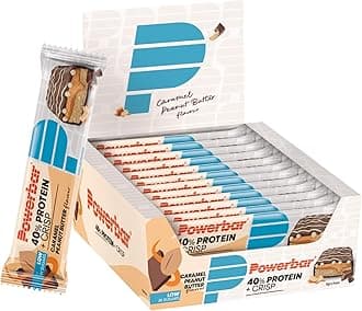 Powerbar40% Protein Plus Crisp Caramel Peanut Butter 12x40g - Barre hyperprotéinée et peu sucrée