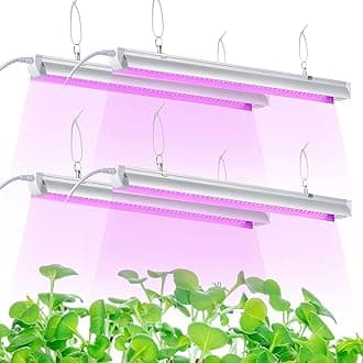 - Grow Light, 2ft T8,100W(4 x 25W, 600W Equivalent), Super Bright, Full Spectrum Sunlight Plant Light, LED Grow Light Strips, Grow Lights for Indoor Plants,Greenhouse,4-Pack