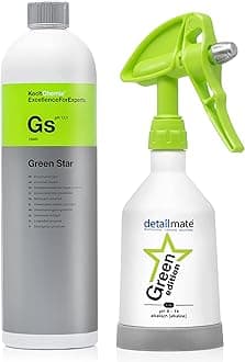 detailmate Green Star Set: Koch Chemie GreenStar Universal Cleaner Car Industrial Workshop 1L + Kwazar Mercury Spray Bottle Green Edition - 0.5 L - Suitable for pH 8-14