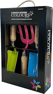Spear & Jackson COLOURS3PS Colours Hand Trowel, Fork & Transplanter