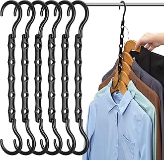 AMKUFO Closet Organizers and Storage 20 Pack Hanger Organizer Magic Hangers Space Saving Hanging Plastic for Heavy Clothes, Dorm Room Bedroom Home RV Car Camper Organization Essentials