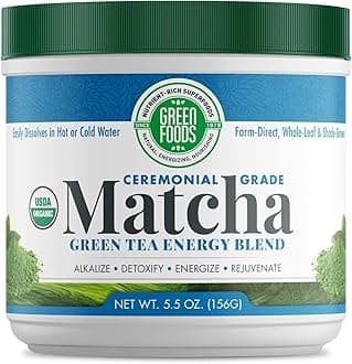 Green Foods Organic Ceremonial Grade Matcha Green Tea from Japan 5.5oz