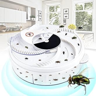 Qualirey Electric Fly Trap Fly Catcher Pest Device Gnat Flying Insect Trap Automatic Indoor Pest Traps Reject Control Catcher Repellents Tools for Patios Ranch (White,USB)