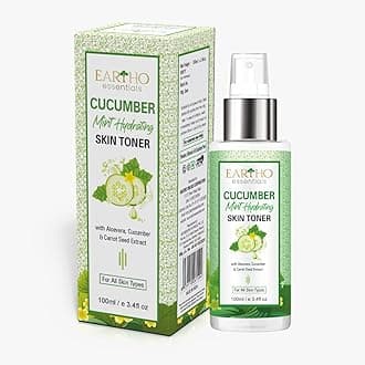 Cucumber Mint Skin Hydrating Toner - Alcohol-Free Face Toner for Open Pores, Acne Prone, Oily and Blemish Prone Skin with Aloe Vera, Vitamin C and Carrot Seed Extracts, 100 ML