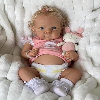 RXDOLL Realistic Reborn Baby Dolls Silicone Full Body Girl 18 Inch Lifelike Baby Dolls That Look Real Life Newborn Infant Baby Doll Anatomically Correct Toy Xmas Gifts