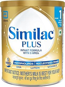 Plus Stage 1 Infant Formula, Up to 6 Months, 400g Tin, with HMO, Supports Baby's Immunity and Brain Development, Powder