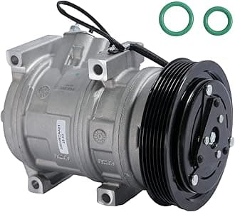 Automotive AC Compressor - Compatible with Acura & Honda Vehicles - MDX, TL, Accord, Odyssey, Pilot & Ridgeline - Replaces 38810RCAA01, 10736C, 639318 - HVAC Air Conditioning Compressor
