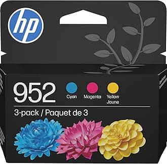 Original 952 Cyan, Magenta, Yellow Ink Cartridges (3-pack) | Works with OfficeJet 8702, OfficeJet Pro 7720, 7740, 8210, 8710, 8720, 8730, 8740 Series | Eligible for Instant Ink | N9K27AN