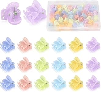 JANYUN 48 Pcs Small Mini Hair Claw Clips Hair Clamps for Women Girl's Hair (Colorful)
