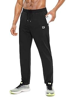 G GradualMen's Sweatpants with Zipper Pockets Tapered Track Athletic Pants for Men Running, Exercise, Workout