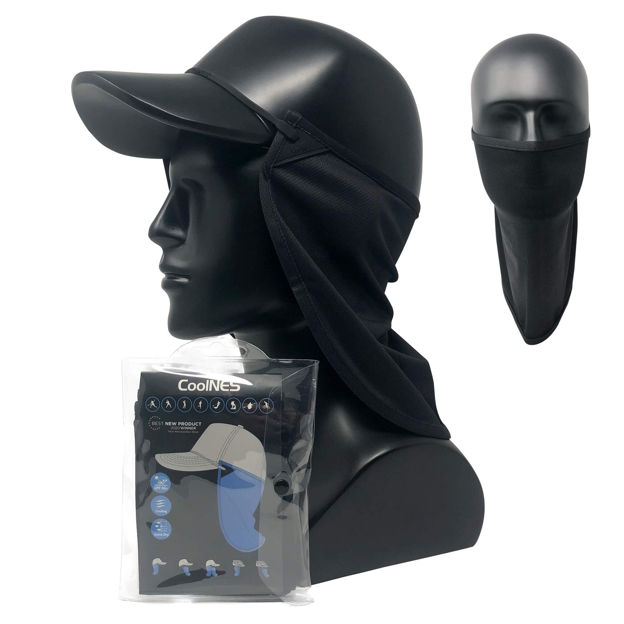 UV Sun Protection Neck Drape Adjustable Multifunctional 2 in 1 Face Covering for Outdoor Fishing - Unisex