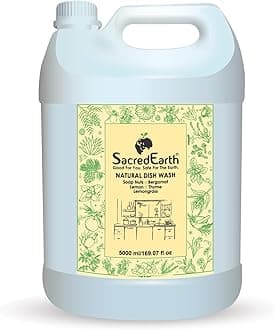 Natural Dish Wash Liquid with Soap Nuts, Lemon, Lemongrass, Thyme and Bergamot (5000 ml)