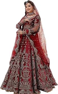 Women Wedding Wear 9000 Markable Velvet Lehenga With Beautiful Embroidery Work Bridal Wedding 4679