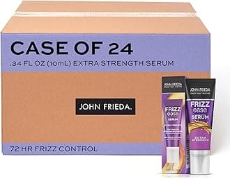 Anti Frizz, Frizz Ease Extra Strength Hair Serum with Argan Oil, Anti-Humidity Spray for Hair, Nourishing Treatment for Thick, Coarse Hair, Travel Size, 0.34 Oz/Pack of 24