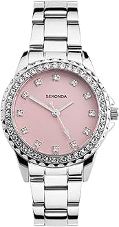 Elizabeth Women's Quartz Watch 33mm with Stone Set Case Analogue Display and Stainless Steel Bracelet