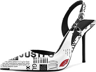 YODEKS Women's Slingback Heels Pointed Toe D'Orsay High Heel Pumps 4 Inch Shoes US Size 5-13