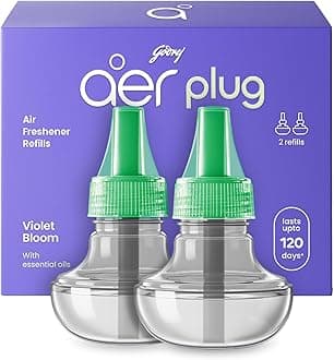 Plug Electric Air Freshener 2 Refills (20ml each) | Violet Bloom | Lasts up to 120 days, Liquid