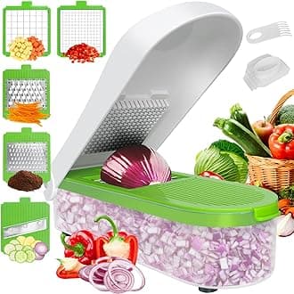 Pro Onion Chopper Slicer Dicer Cutter Grater for Kitchen Cheese, Fruit & Veggie Salad , Veg Chopper Veggie Manual Mandolin with 5 Blades