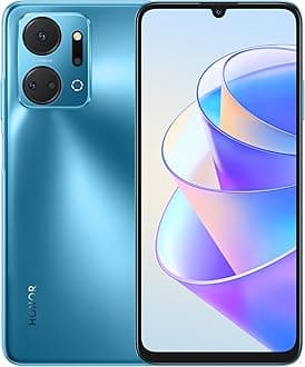 HONOR X7a Mobile Phone Unlocked, 6.74-Inch 90Hz Fullview Display, 50MP Quad Camera with 5330 mAh Battery, 4 GB+128 GB, Android 12 Ocean Blue