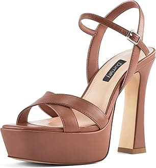 Platform Heels for Women Chunky High Heel Sandals with Ankle Strap, Open Toe Dress Shoes for Work Party Evening Wedding