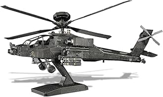 3D Metal Model Kits, Military Helicopter Airplane Models Building Kits for Adults and Teens Men Hobbies DIY Brain Teaser Puzzles, Great Birthday Gifts, 145 Pcs