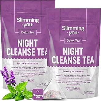 Detox Tea Night Cleanse Tea (2 Pack) - Herbal Tea Detox Cleanse for Weight Loss, Colon Cleanse and Digestive Health, All Natural, Vegan, Non GMO (14 Bags)