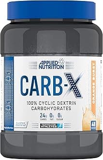 Carb X Highly Branched Cyclic Dextrin Carbohydrates, Intra & Post Workout Carbs Powder, Fuel Training & Recovery, Vegan, Gluten Free, Sugar Free, 1.2kg 48 Servings (Orange Burst)
