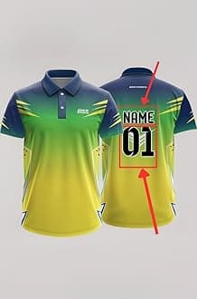 Custom Sports Cricket Jersey Customise t-Shirt for Men Personalised Name | 2 Year to 5XL